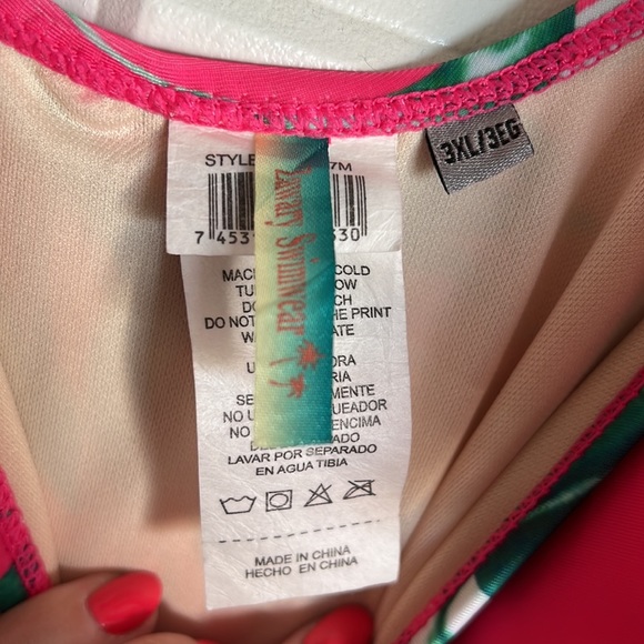 Pink Ruffle Sleeve Bathing Suit - Picture 3 of 5